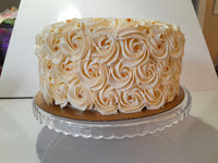 10” Cake with buttercream rosettes with or without gold/silver dragees