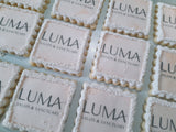 1 dozen custom logo cookies, with edible image, decorated cookies