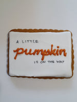 Baby shower “a little pumpkin is on the way” Fall themed baby shower COOKIES  royal icing DECORATED -COOKIES