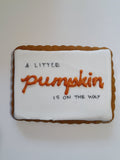 Baby shower “a little pumpkin is on the way” Fall themed baby shower COOKIES  royal icing DECORATED -COOKIES