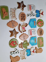 COOKIES, First Rodeo birthday cookies, 1 dozen custom cookies , COOKIES  royal icing DECORATED COOKIES