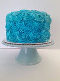 8” Cake with buttercream rosettes, birthday cake 8 inch round, rosette cake
