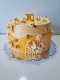 10” Bee themed Birthday CAKE, 70th BIRTHDAY