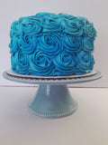 8” Cake with buttercream rosettes, birthday cake 8 inch round, rosette cake