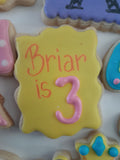 Custom Fancy cookie order , 1 dozen custom cookies