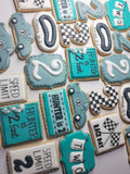 Cookies, Custom cookies for birthday party, by the dozen race themed