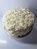 10” Cake with buttercream rosettes with or without gold/silver dragees