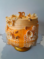 10” Bee themed Birthday CAKE, 70th BIRTHDAY