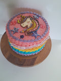 Cake, Custom 8 inch UNICORN  birthday cake. Cake