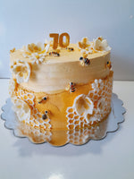 10” Bee themed Birthday CAKE, 70th BIRTHDAY