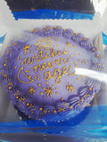 purple cake with gold details by 23sweets.com