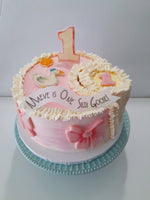 Cake 8" round birthday cake with  One Silly Goose themed