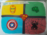 SUPER HERO CAKE 11 x 14 sheet CAKE, with FONDANT DETAILS