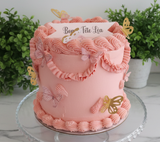 Custom Cake, Birthday cake, round, vintage style cake