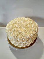 10” Cake with buttercream rosettes with or without gold/silver dragees