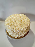 10” Cake with buttercream rosettes with or without gold/silver dragees