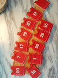 Cookies, custom BASKETBALL JERSEYS for sports team COOKIES  royal icing DECORATED -COOKIE
