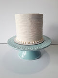 BIRTHDAY CAKE, WEDDING CAKE , 6 inch, ridged design with buttercream frosting in White