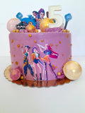 Cake, birthday cake, Custom cake trendy style, 10 inch round cake