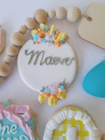 Cake and 1 dozen decorated themed sugar cookies, custom order, one silly Goose themed