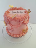 Custom Cake, Birthday cake, round, vintage style cake