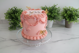 Custom Cake, Birthday cake, round, vintage style cake