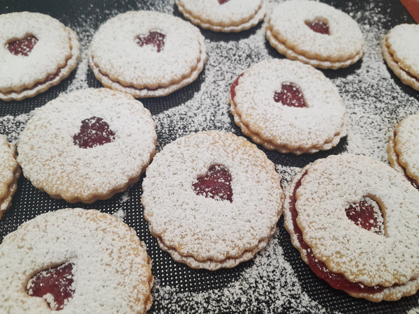 Cookies, JAM JAMS, raspberry FILLED COOKIES, 1 dozen cookies