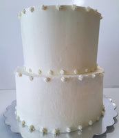 Wedding cake, 2 tier WEDDING CAKE 10"/8" round tiers