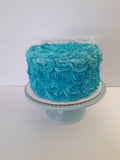 8” Cake with buttercream rosettes, birthday cake 8 inch round, rosette cake