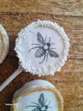 1 dozen, custom image CAKE POPS, wedding CAKEPOPS,  12 pcs  white wedding cake pops for bulk order,  restaurants food service industry.