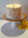 6” Cake with buttercream frosting simply decorated