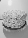 10” Cake with buttercream rosettes with or without gold/silver dragees