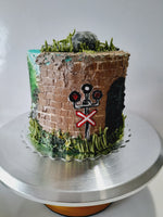 Birthday cake, train cake, railway steam engine themed, 6 inch round