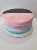 Custom cake,  birthday cake, pull apart 2 part cake