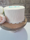WEDDING  Cake, 8 inch cake, Rustic slanted angled ridged cake, slanted ridge cake