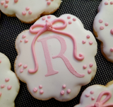 Cookies, Initial, monogram bridal or baby shower cookies, 1 dozen, baby shower, any colour scheme available