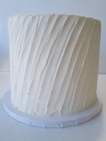 WEDDING  Cake, 8 inch cake, Rustic slanted angled ridged cake