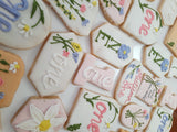 Wildflower Custom Cookie Order, 1 dozen custom cookies, Wild and one-derful themed