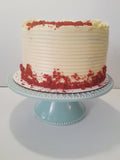 Birthday Cake, Custom RED VELVET birthday cake, 8 inch,