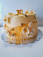 10” Bee themed Birthday CAKE, 70th BIRTHDAY