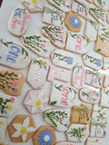Wildflower Custom Cookie Order, 1 dozen custom cookies, Wild and one-derful themed