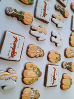 Baby shower “a little pumpkin is on the way” Fall themed baby shower COOKIES  royal icing DECORATED -COOKIES