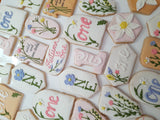Wildflower Custom Cookie Order, 1 dozen custom cookies, Wild and one-derful themed