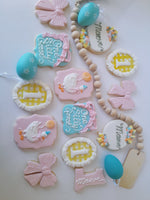 Cake and 1 dozen decorated themed sugar cookies, custom order, one silly Goose themed