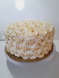 10” Cake with buttercream rosettes with or without gold/silver dragees