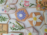Wildflower Custom Cookie Order, 1 dozen custom cookies, Wild and one-derful themed