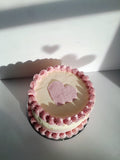 Cake, Valentines themed, no red dye 8 inch cake, natural food dye
