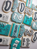 Cookies, Custom cookies for birthday party, by the dozen race themed