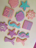 COOKIES, Mermaid cookies , 1 dozen custom cookies for girls