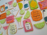 Cookies bachelorette custom drink themed COOKIES  royal icing DECORATED